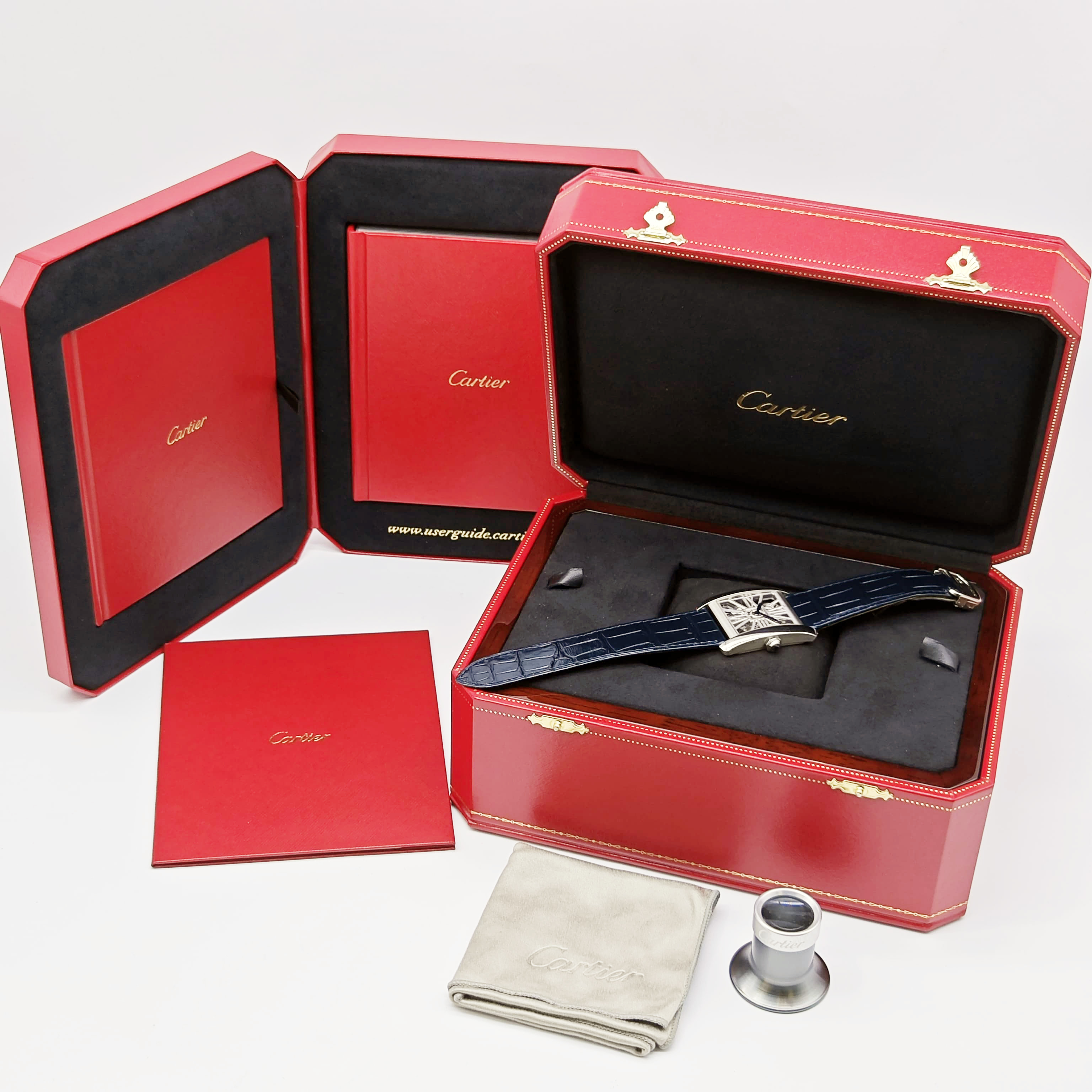 Cartier 時計ボックス Cartier Santos Carree 1985 Box and Service Papers Unpolished