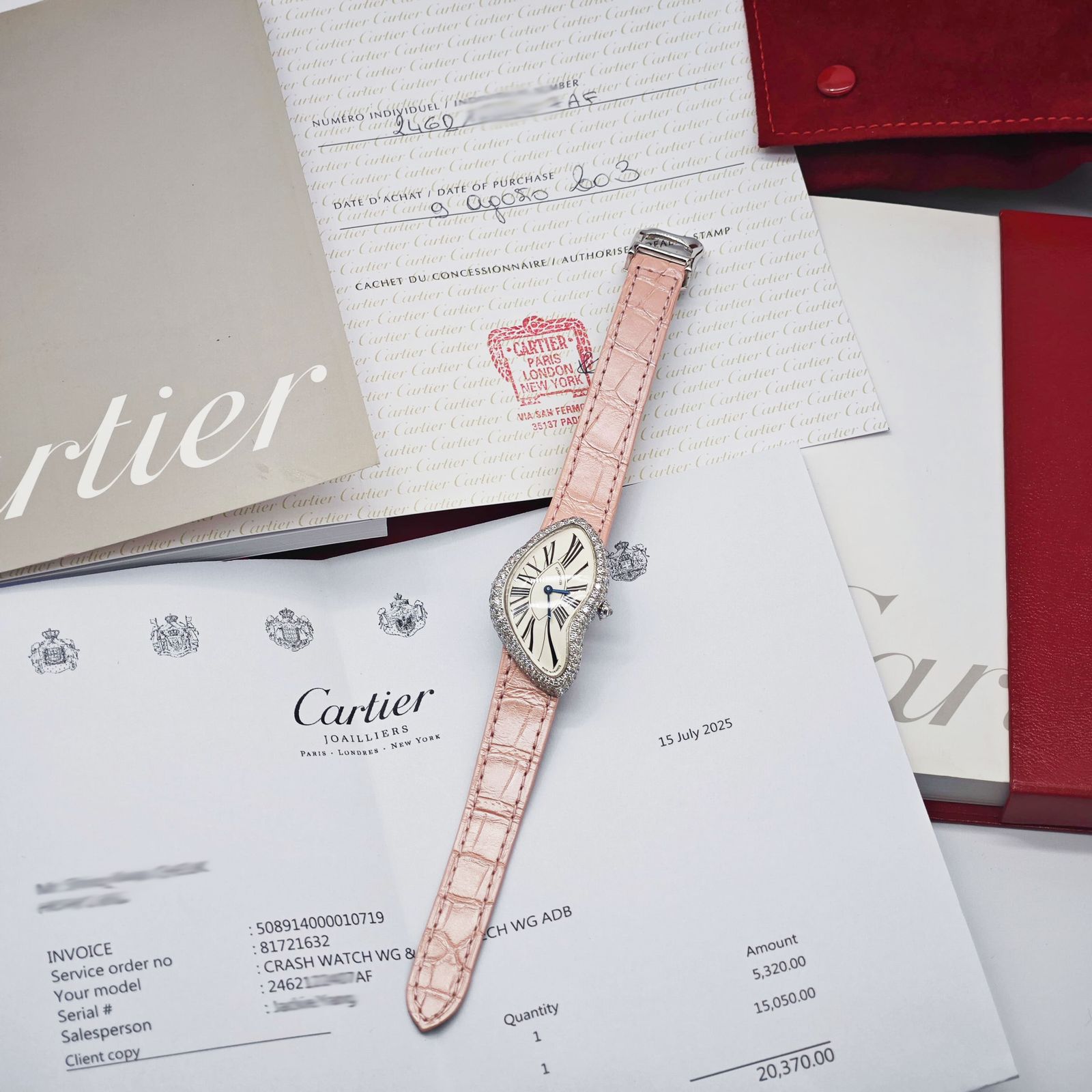 Cartier Crash 2462 18K White Gold and Diamond-set Watch | eBay
