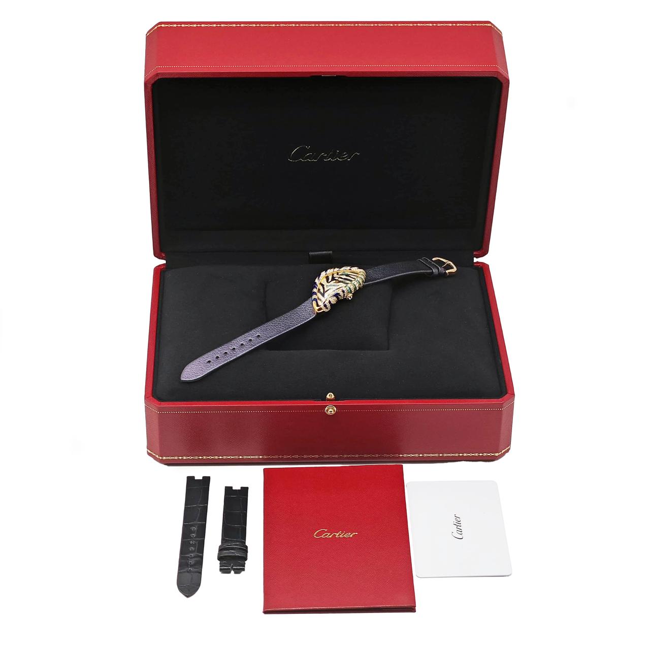 Cartier ノベルティ ルーペ キズミ Cartier Crash Tigrée 4441 HP101529 18K Yellow Gold Diamond Enamel